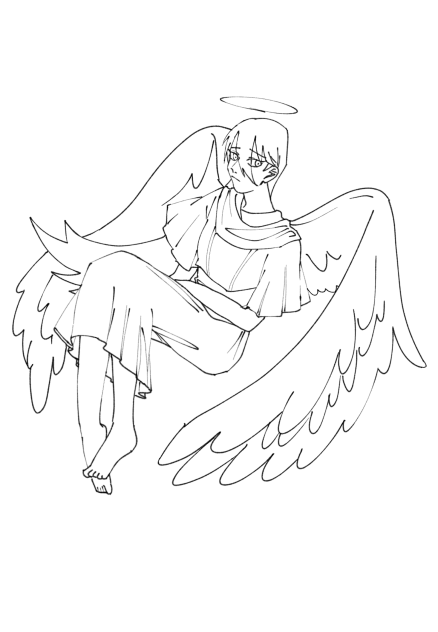天使　ぬりえ