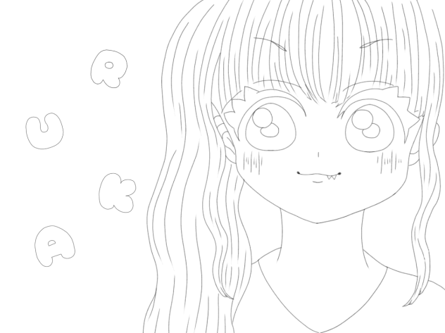 瑠香 線画