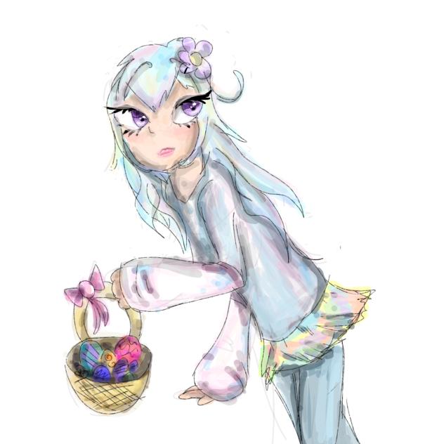 Easter anime girl