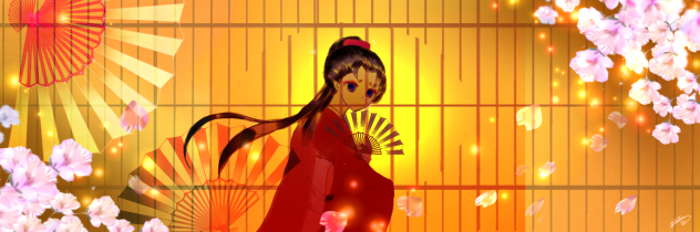 フリーヘッダー(Twitter)芸者、春version