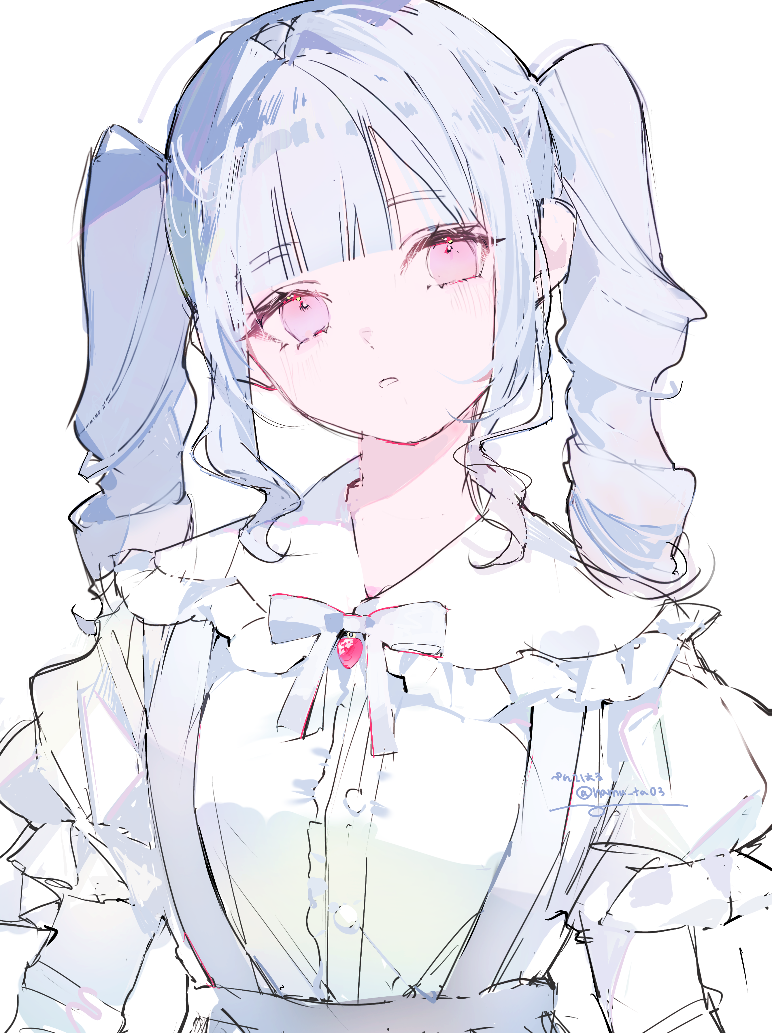 白下ひな　直筆　イラスト　油絵　美少女　キャンバス X CANVAS / RGBキャンバスアート 「今日はどうしますか