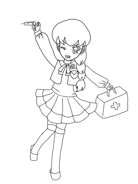 オリキャラ線画