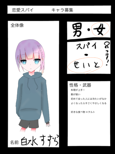 キャラ募集💕