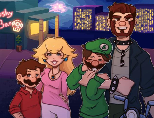 Bar night super Mario - ibisPaint