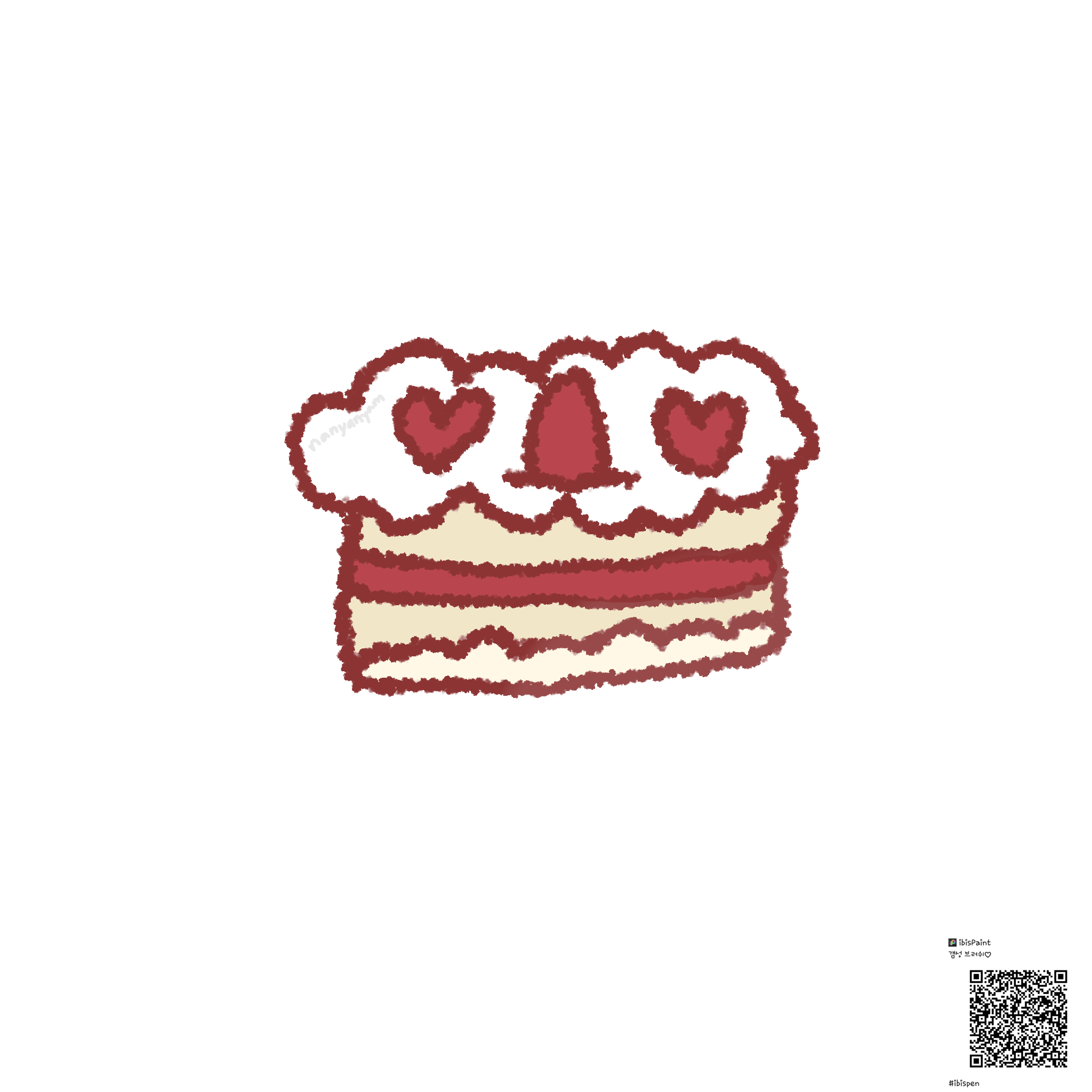 cute cake🧡🎂 - ibisPaint