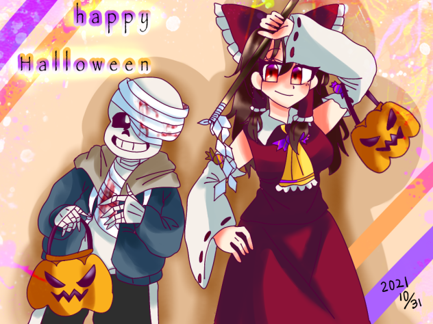 happy Halloween！！霊夢＆サンズ