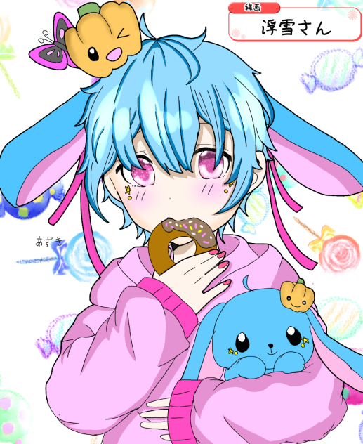 浮雪さんの線画うさぎ
