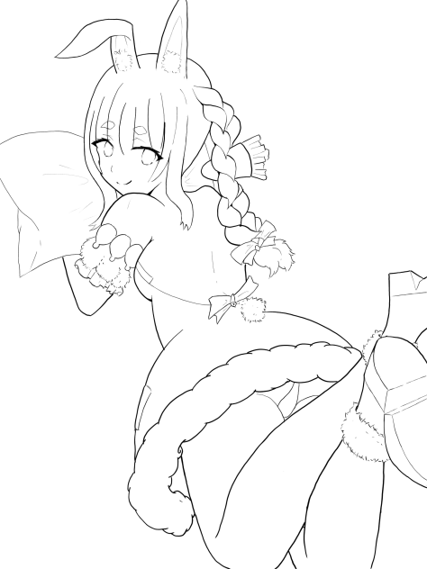 【線画】ぺこら 計画前夜