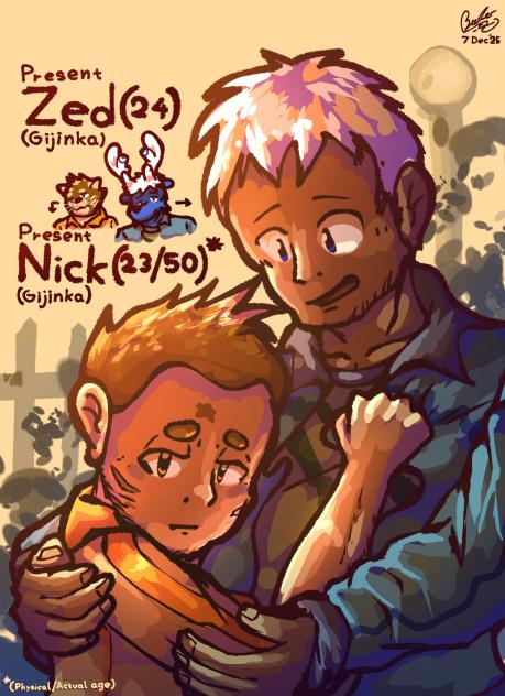 Gijinkas of the guy and his same master