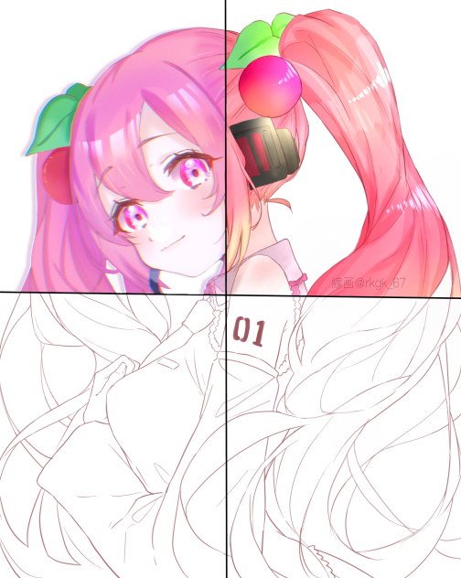 桜ミク合作❣❣