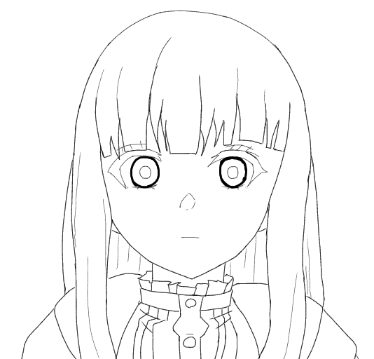 アニメ塗りフェルン　線画
