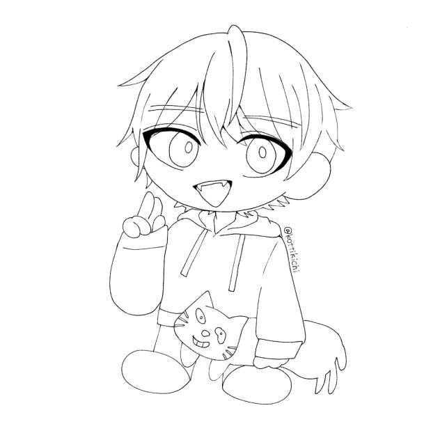 キヨちゃんの線画