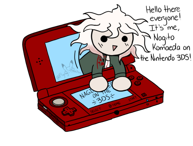 Nagito Komaeda on the Nintendo 3DS