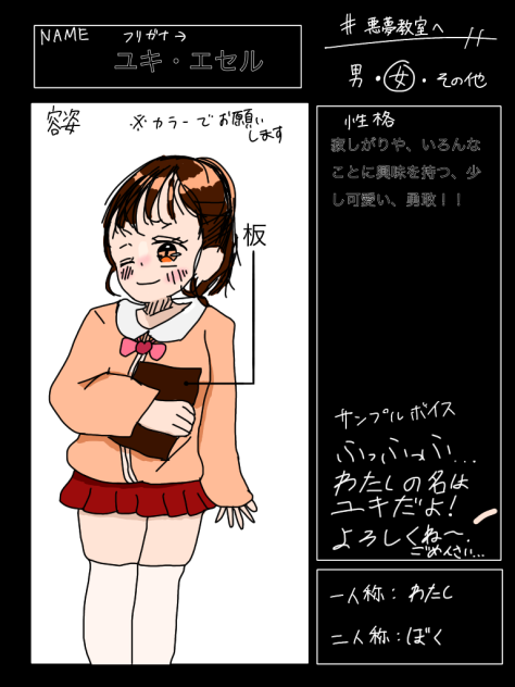 キャラ募集！！
