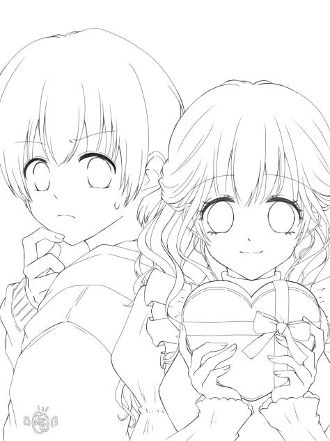 チョコの行方…線画