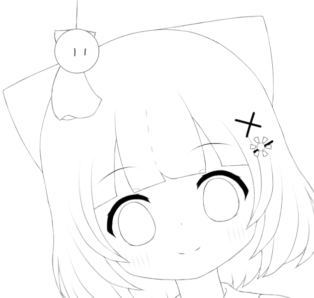 明日は晴れますように 線画
