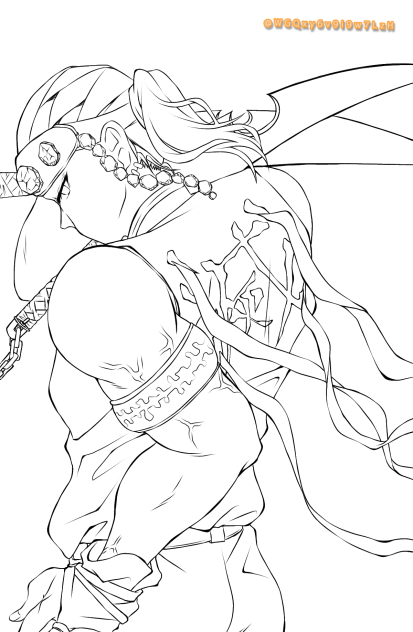 宇髄 天元 線画