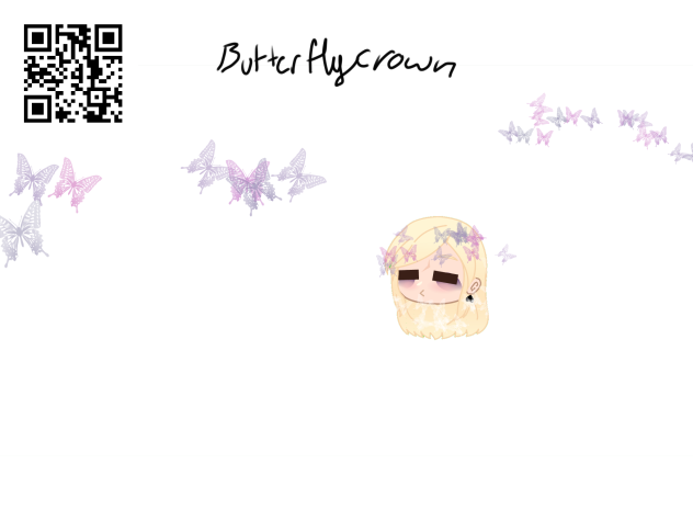 Butterfly crown brush