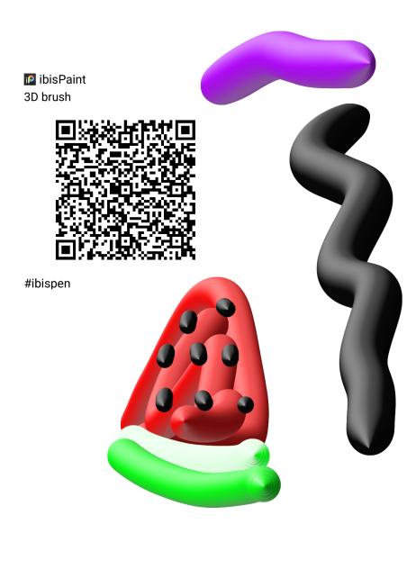 Qr code 3D brush