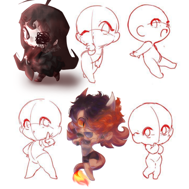 Chibi collab with my new OC