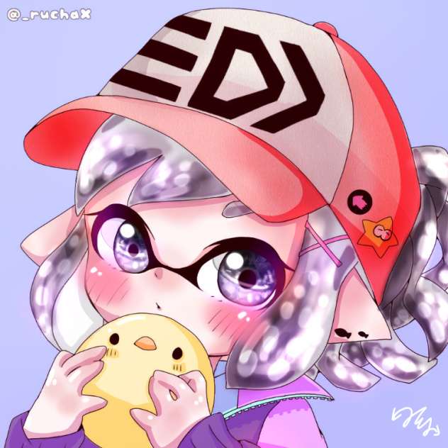 線画をお借りしたイカガールちゃん