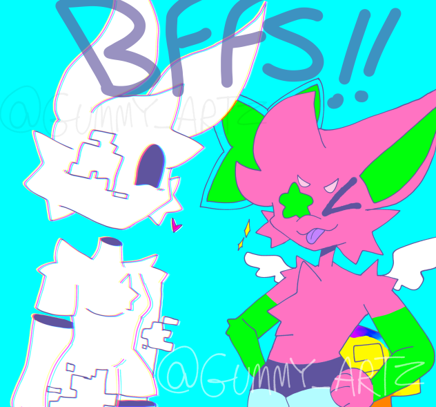 my and @Flyingpikachu 's ocs!!