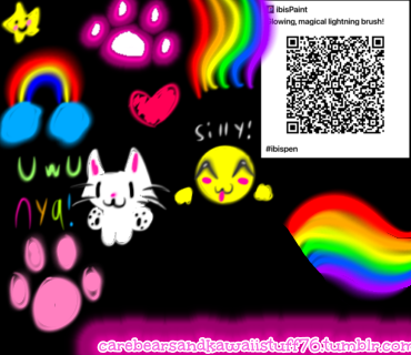 Glowing neon brush (｡･ω･｡)