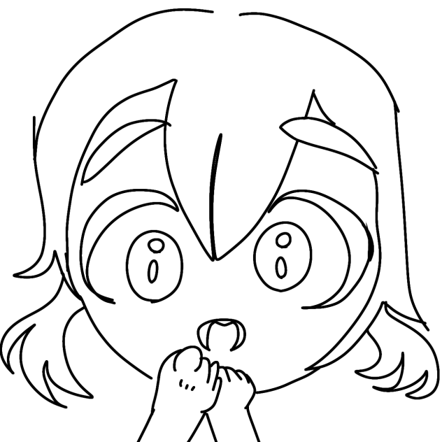 少女期のすら線画