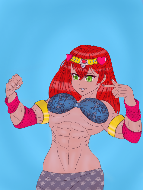 「とても強い」女の子のランダムな絵