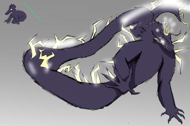 a purple, 2-limbed beast lord
