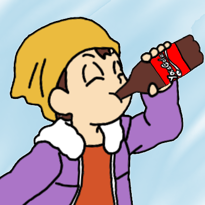 ヨカコーラーを飲むテッペイ君