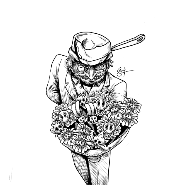 inktober 6 bouquet