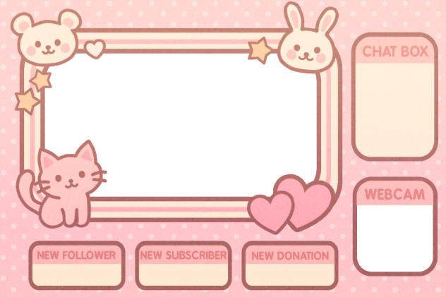 Cute live streaming overlay 2