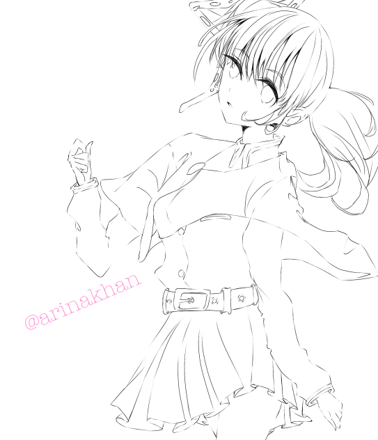 Kanao tsuyuri lineart