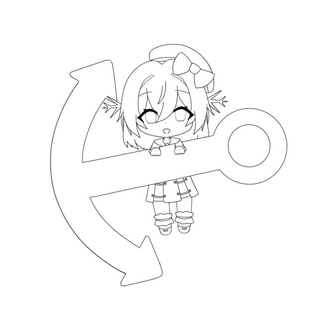 ウパパロン　線画