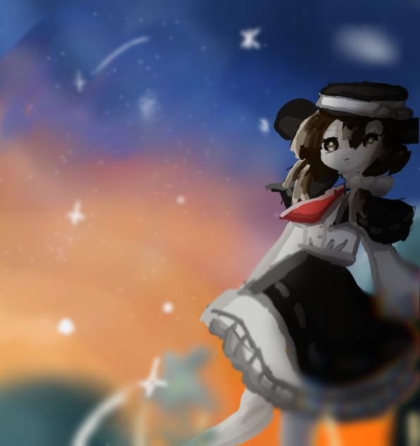蓮子と夕焼け