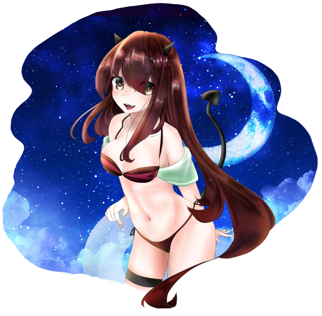 サキュバスの夏休み🍧🏊💕