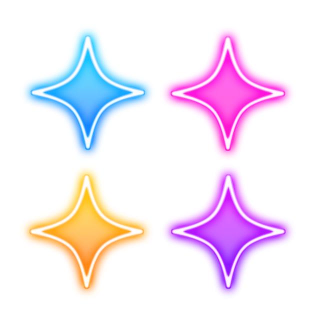 Star 2 neon icons2