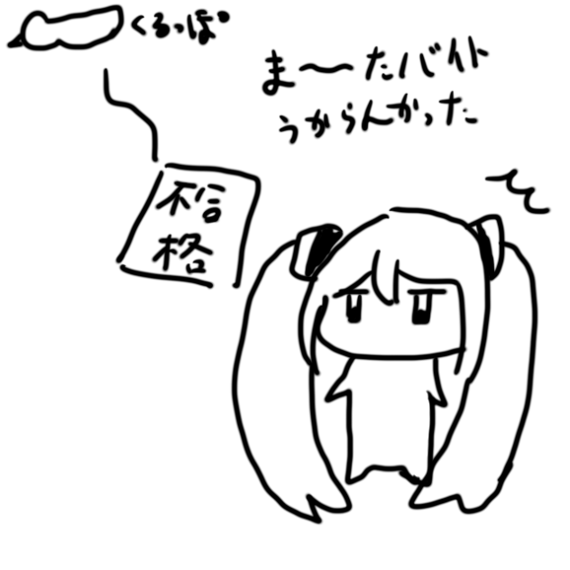 バイトに受からない初音ミク(音ズレ注意)
