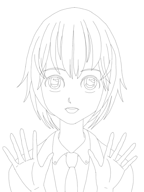 じゃあね、またあした。バイバーイ 線画