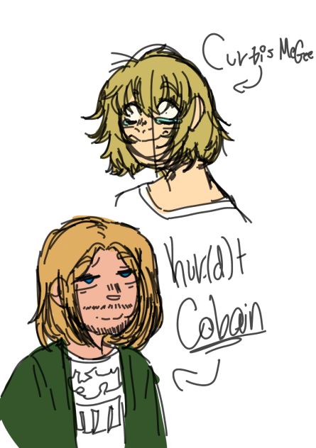 Kurt Cobain and Curtis McGee