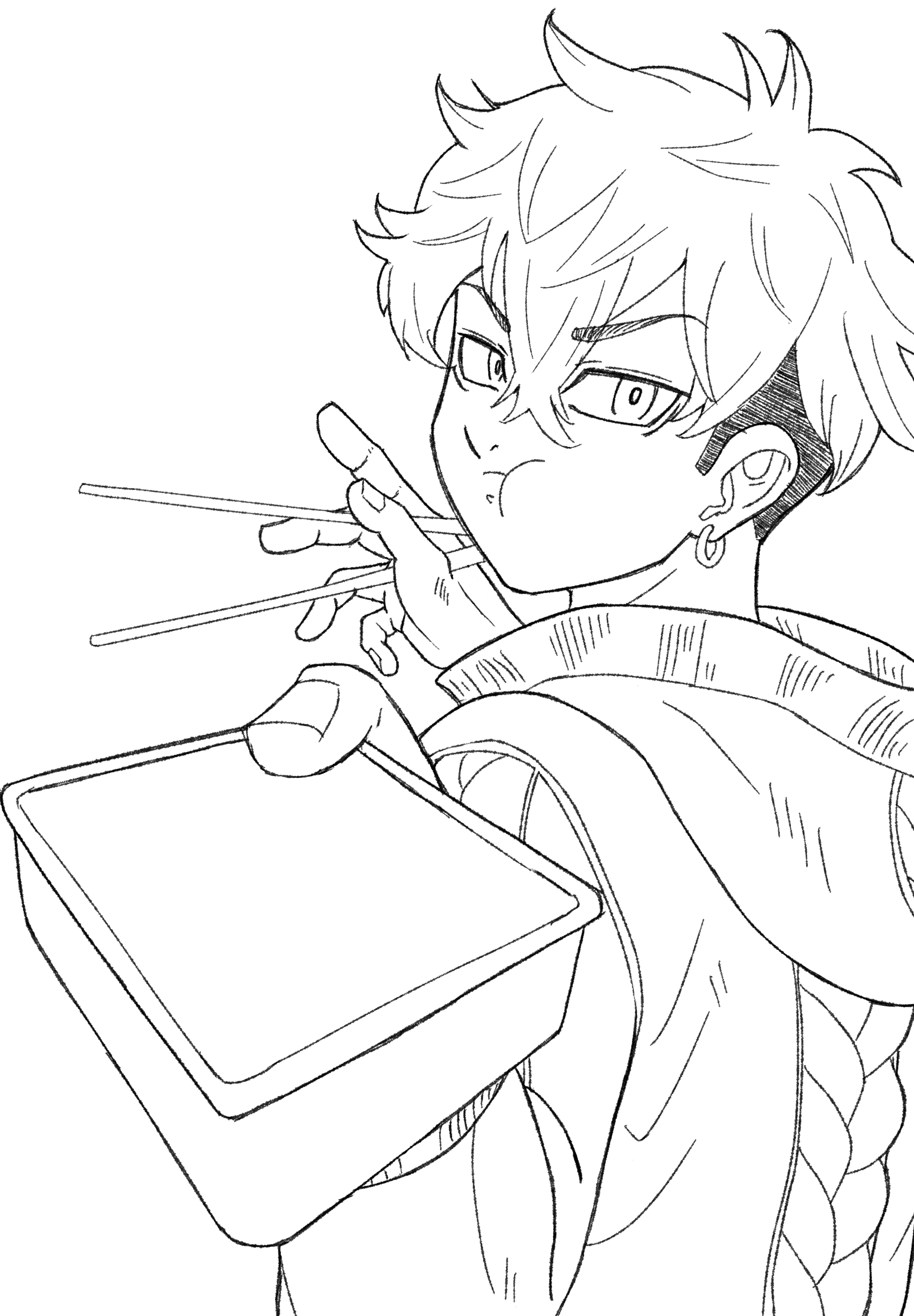 松野千冬 線画 - ibisPaint