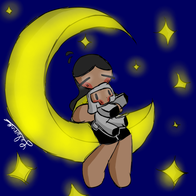 Moon (Kind of a lighting practice) - ibisPaint