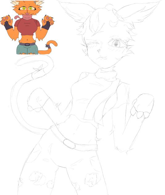Line art for SCARFTHETRANSGAL