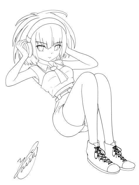 Secret Love Music（線画）