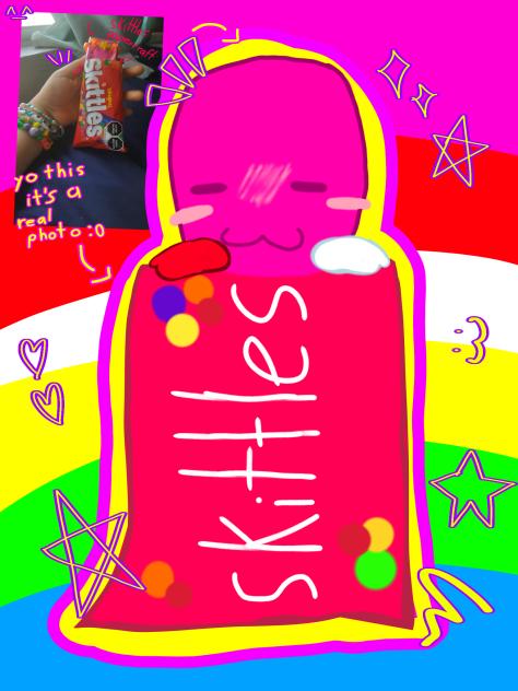 Skittles in a SKITTLES BAG ^_^