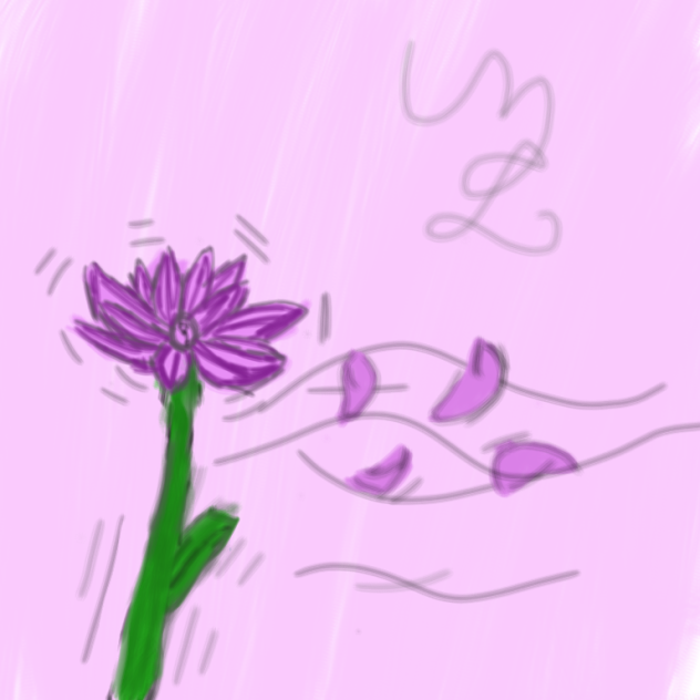 flower bud in the wind - ibisPaint