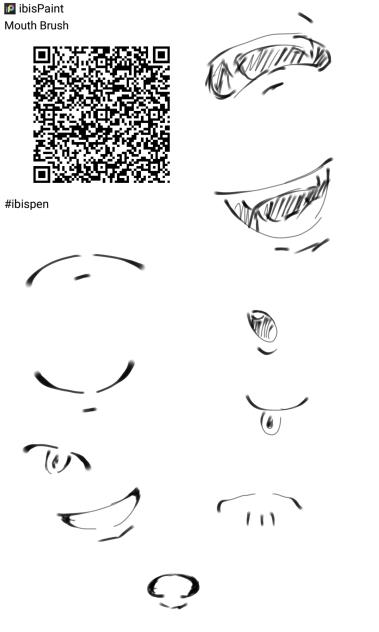 Brush for drawing mouths.