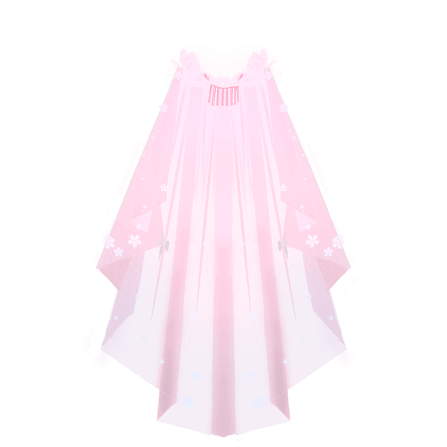 wedding veil(pink)