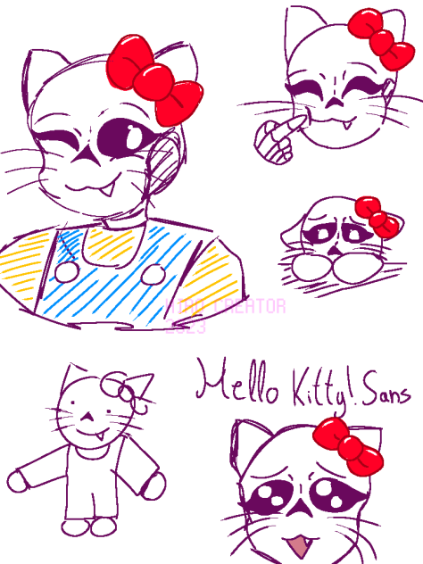 Doodles about HelloKitty Sans